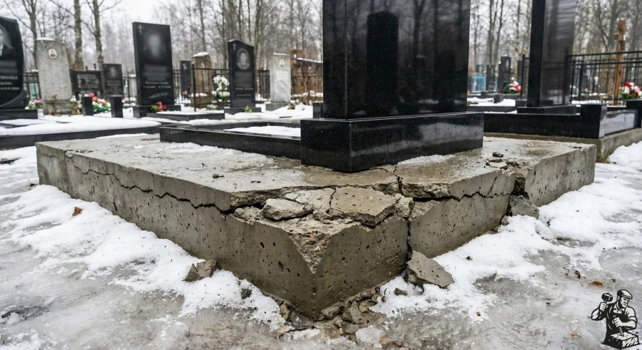 razrushennyj-betonnyj-fundament-mogily-zima